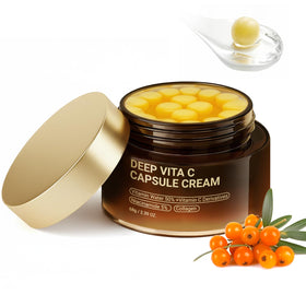 FIUMOT Deep Vitamin C Golden Capsule bottle shows fresh encapsulation and antioxidant protection