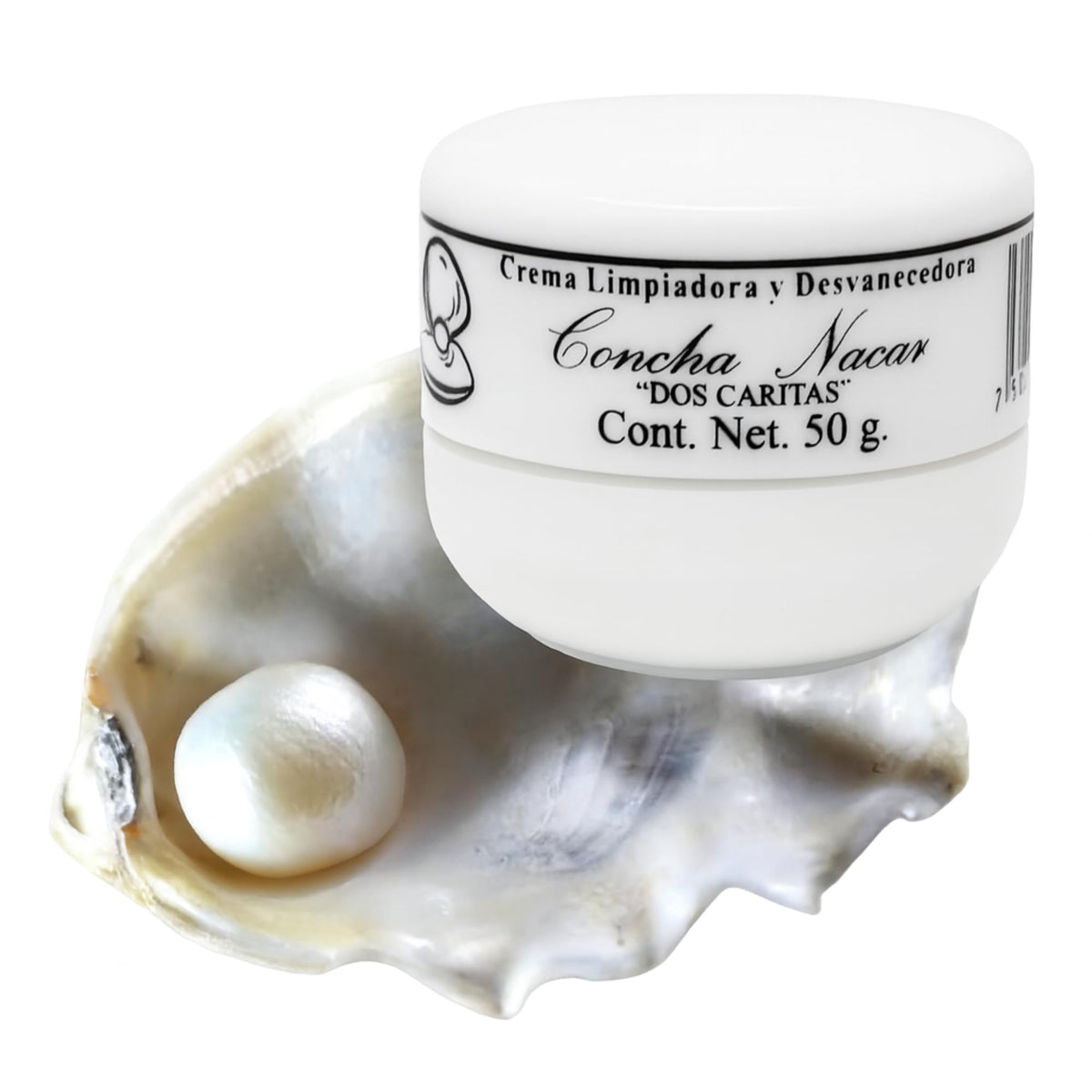 Five Brothers Dos Caritas Concha Nacar Cream applying shows gentle massage across the face.
