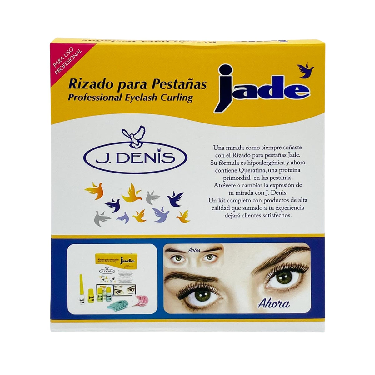 Five Brothers J. Denis kit brow lamination step visual for lasting shape.