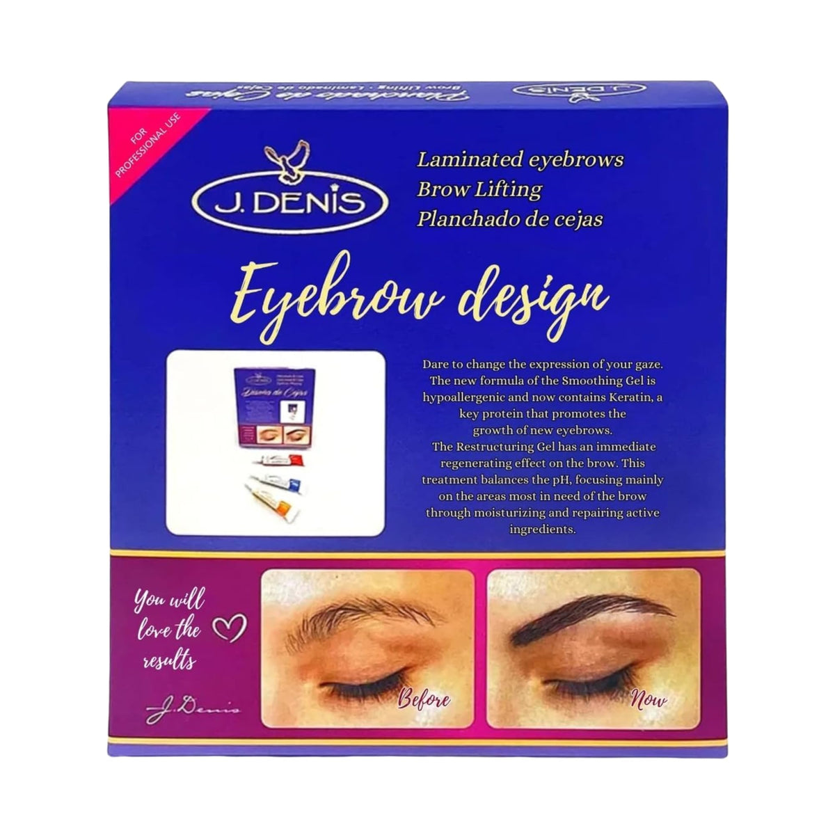 Five Brothers J. Denis kit lash lift curl closeup for natural eye-opening effect.