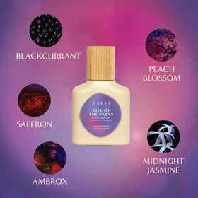5 SENS Twin Flame bottle pour suggests warm radiance for romantic evenings