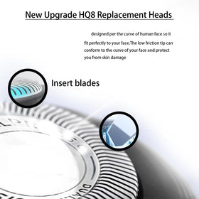 Fivoras HQ8 ultra-thin head design for precise, comfortable shaving.