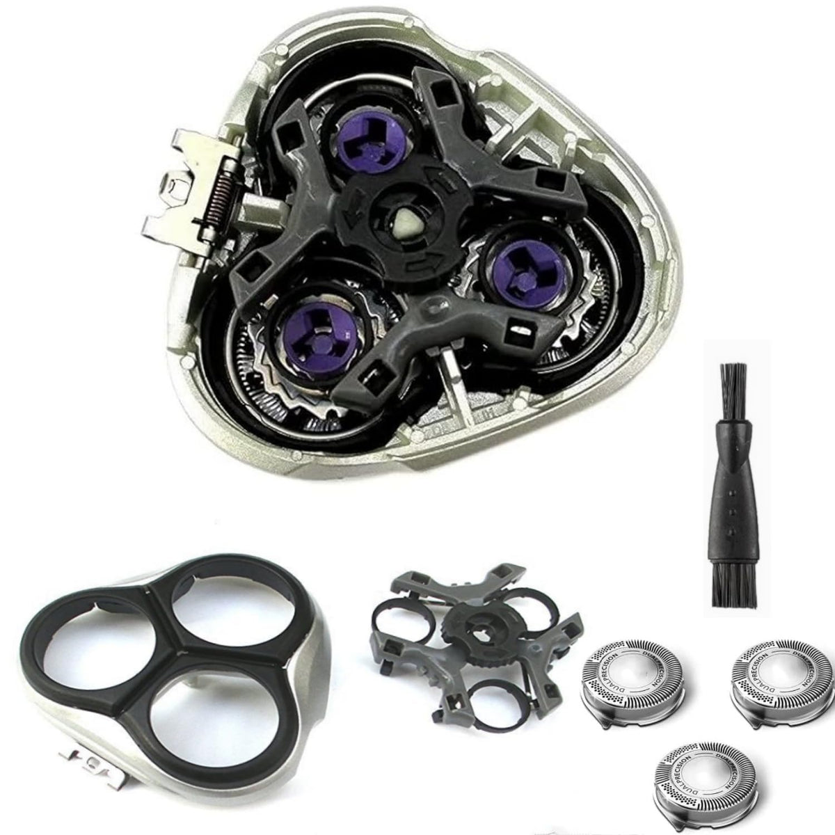 Fivoras HQ8 replacement head front view for Aquatec shavers, precise fit