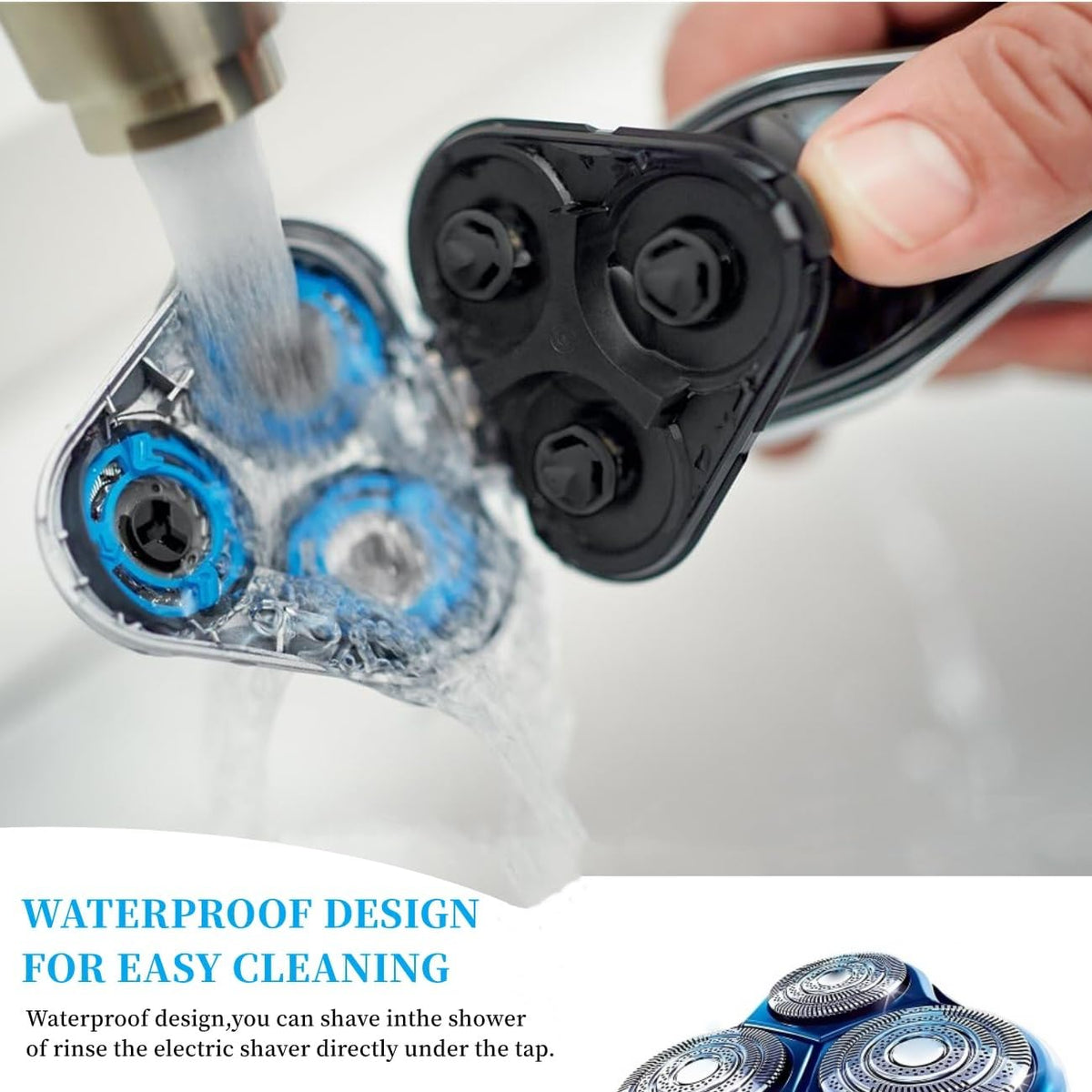 Fivoras SH91 easy installation guide shows quick head replacement in minutes.