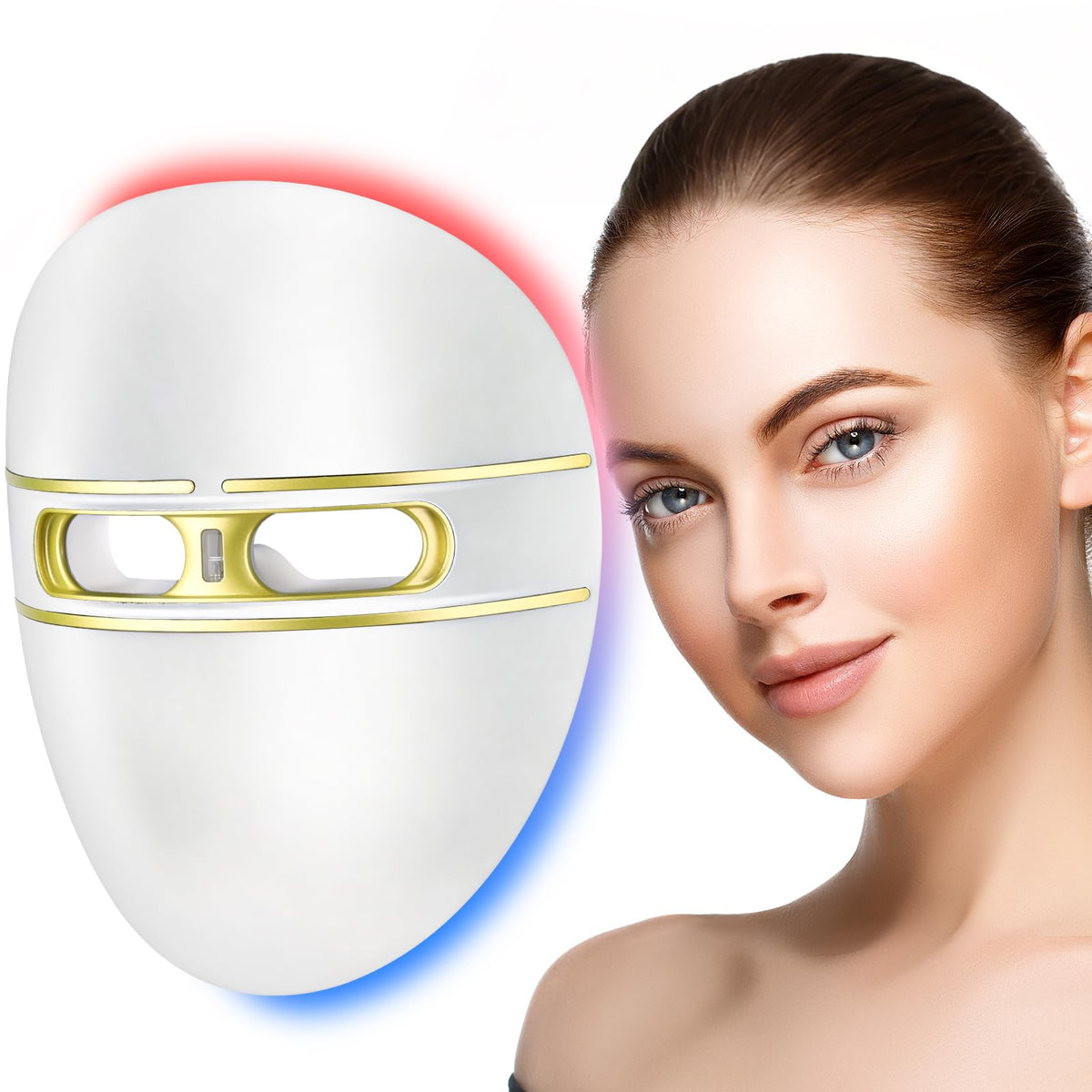 F FIWENE Pro-Grade LED mask front view for at-home skincare