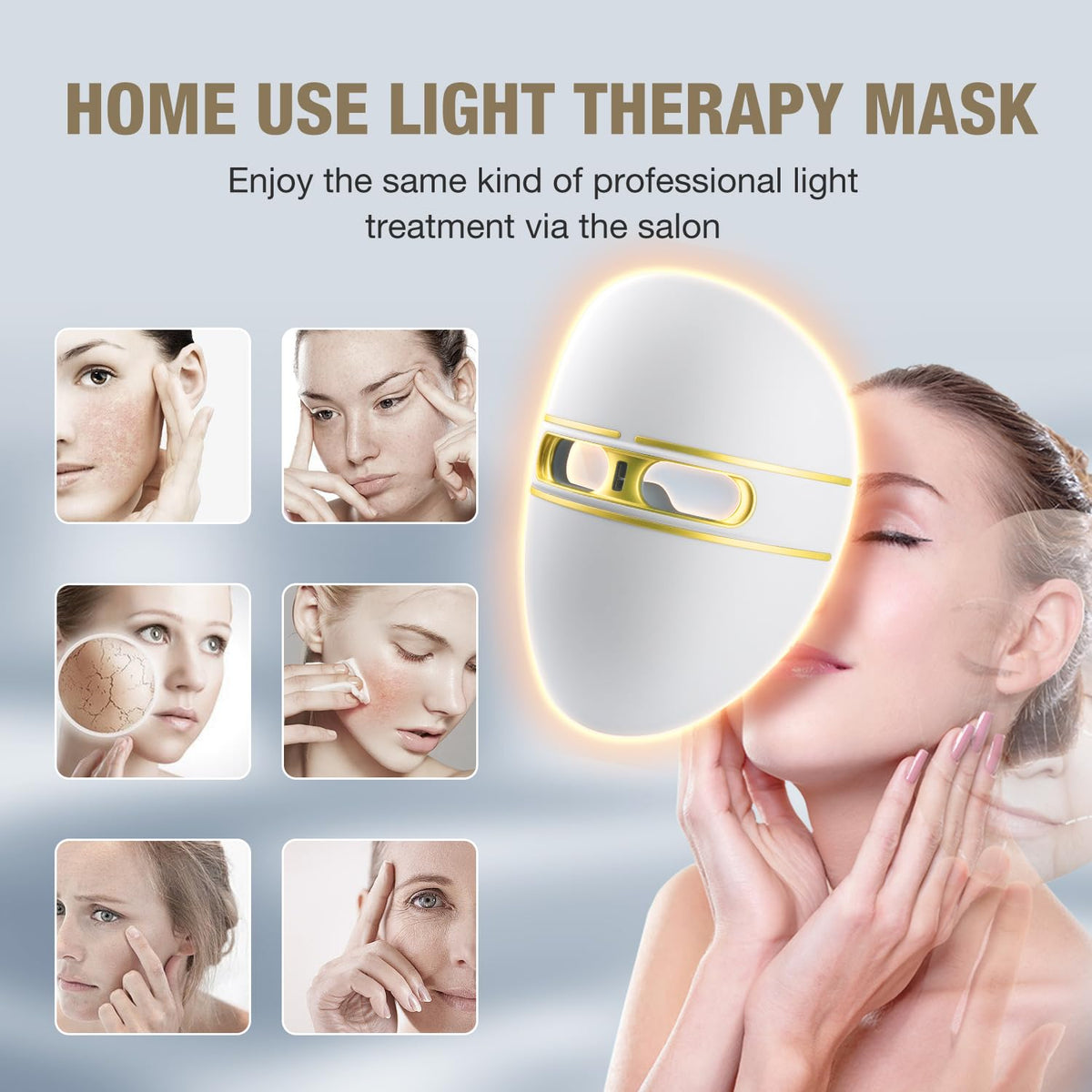 F FIWENE mask worn for a comfortable at-home skincare routine