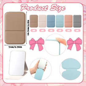 Fiwochic 24pcs cherry blossom pink mirror, ideal for quick checks in small bags.
