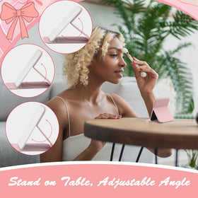 Fiwochic PU leather shell mirror combines durability with sleek style.
