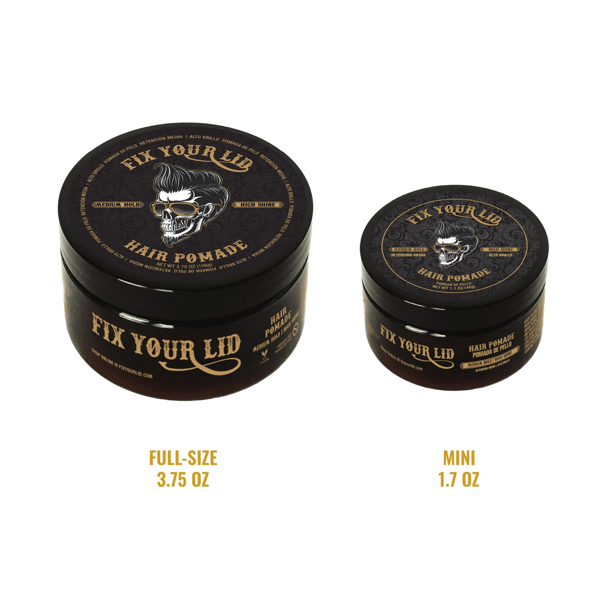 Fix Your Lid full-size jar pairs with travel edition for versatile styling options