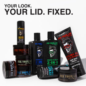 Fix Your Lid shine closeup shows glossy finish on styled strands