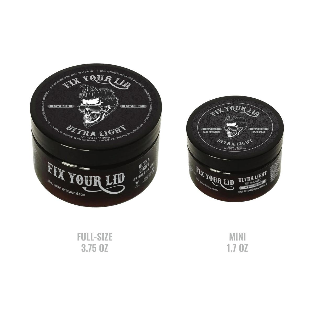 Fix Your Lid Ultra Light Pomade water-based formula rinses clean