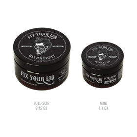 Fix Your Lid Ultra Light Pomade water-based formula rinses clean