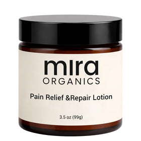 FIYY6VC Mira Relief Repair Lotion bottle—gentle, fast-absorbing hydration for all skin types.