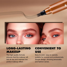 3D natural stroke effect from FIZYSKOE brow pen for fuller brows
