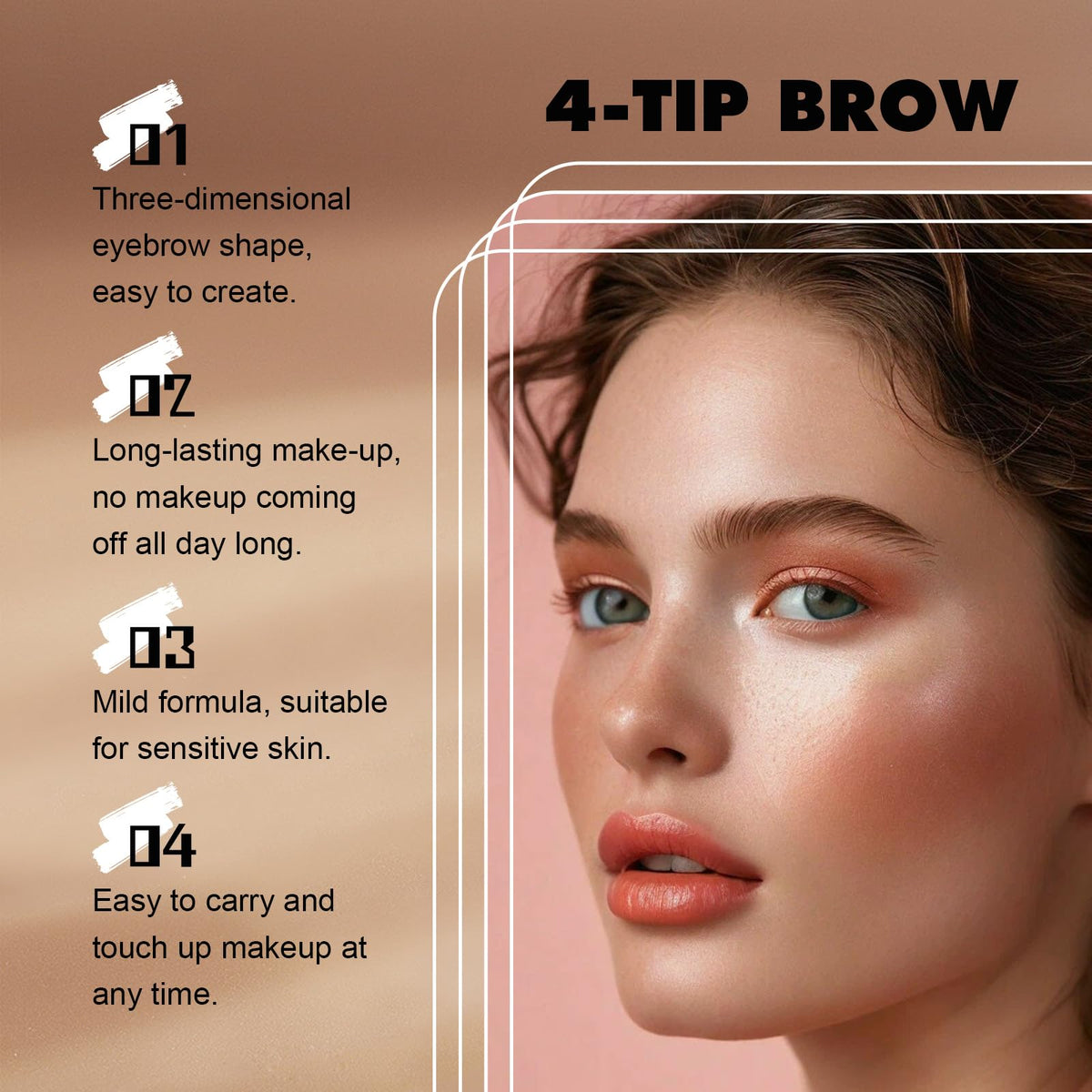Daily makeup versatility of FIZYSKOE brow pen for travel and events