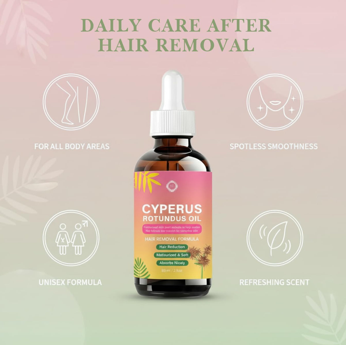 FJHAYRW Cyperus Rotundus Oil on arms and legs for daily skincare routine.