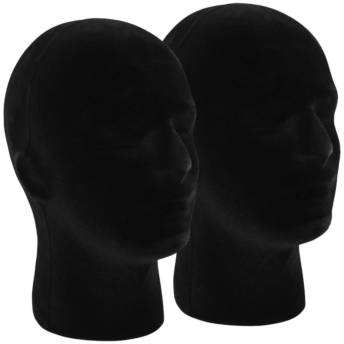 FJIAYU black velvet mannequin head stand for secure wig display