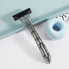 FKYzixeh twin blades razor promotes smooth shaves with durable stainless steel blades
