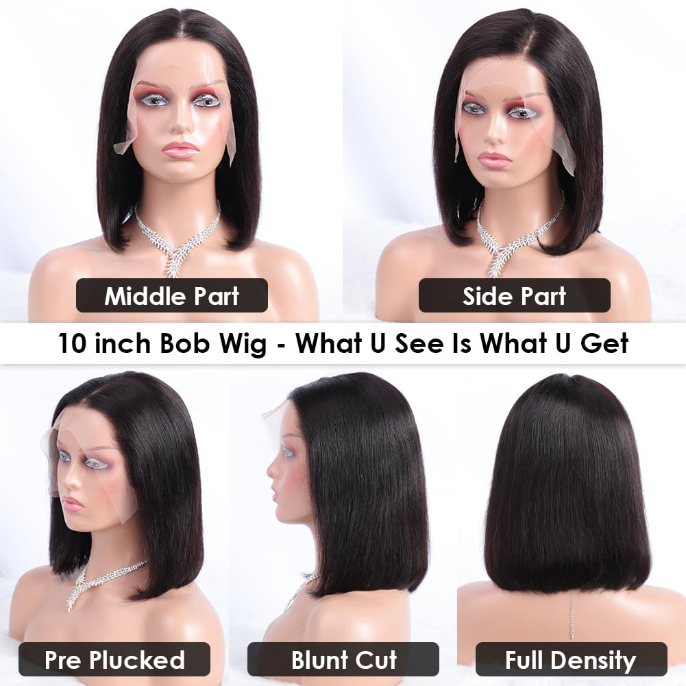 Flady lace-front wig with transparent knots for seamless skin blend.