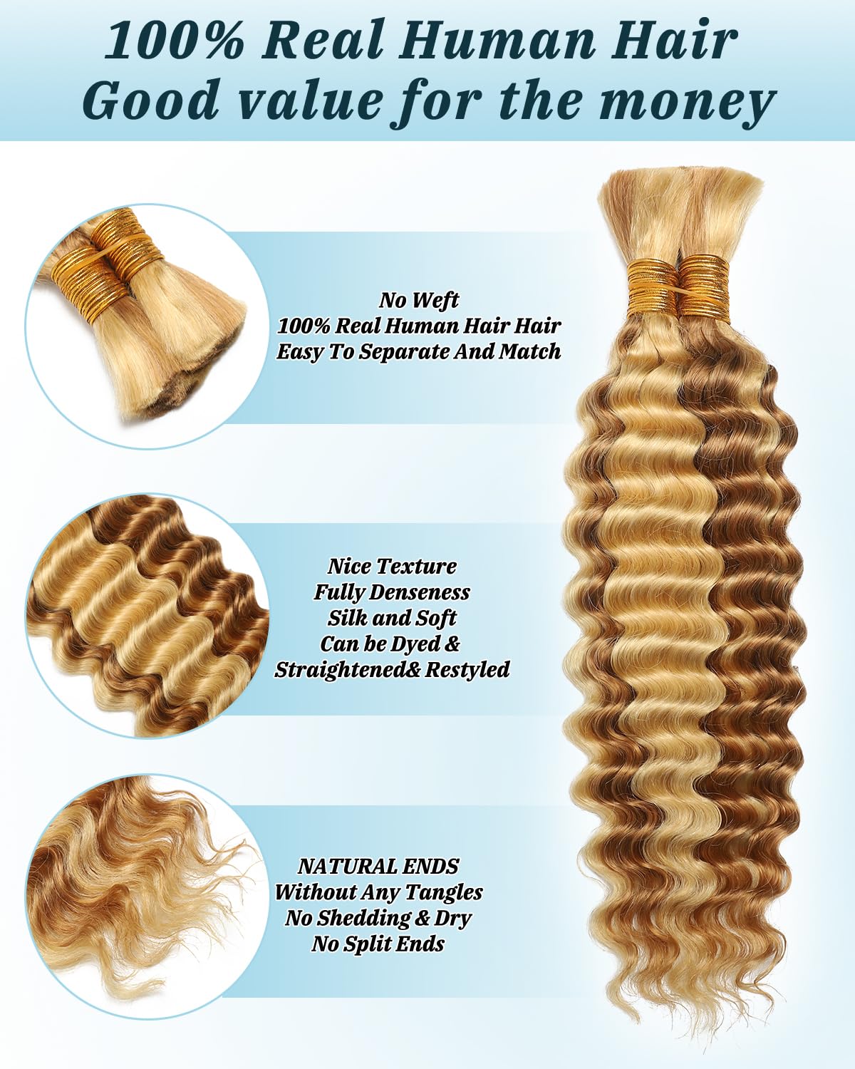 Flagship two 100g bundles ready for full-head boho hair looks.