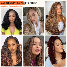 Flagship Goddess Box Braids worn on model show natural movement and lightweight comfort.