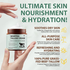 FlameBeauty Honey-Infused Tallow Closeup shows creamy texture and nourishing blend.
