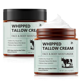 FlameBeauty Whipped Beef Tallow Face Cream nourishes and hydrates skin.