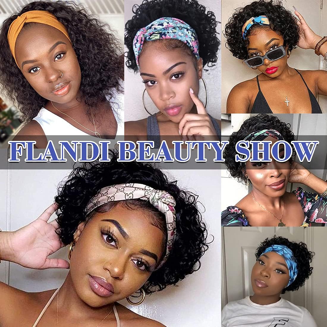 Flandi 6 inch natural black wig ready for daily styling.