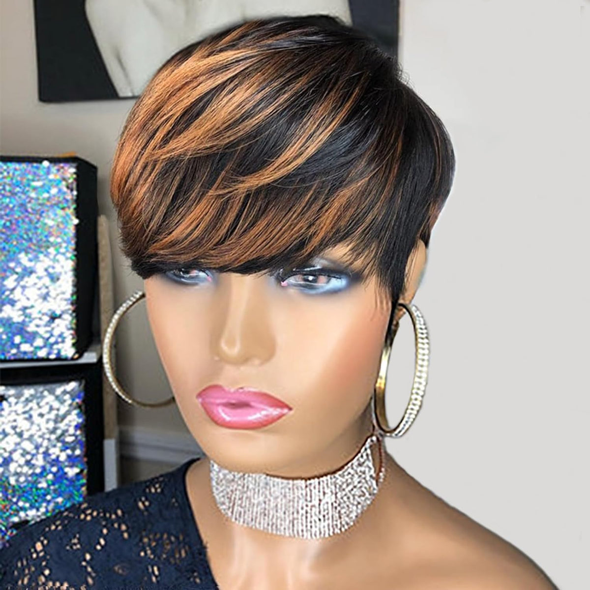 Flandi pixie cut wig in virgin hair for natural shine and easy daily styling.