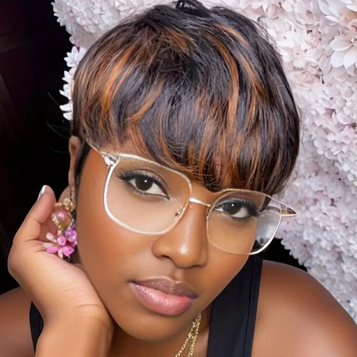 Flandi wig styling options demonstrate varied looks with curling irons.