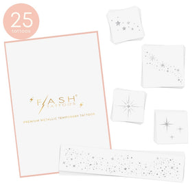 Flash Tattoos Starlight vegan adhesive ensures gentle, reliable wear.
