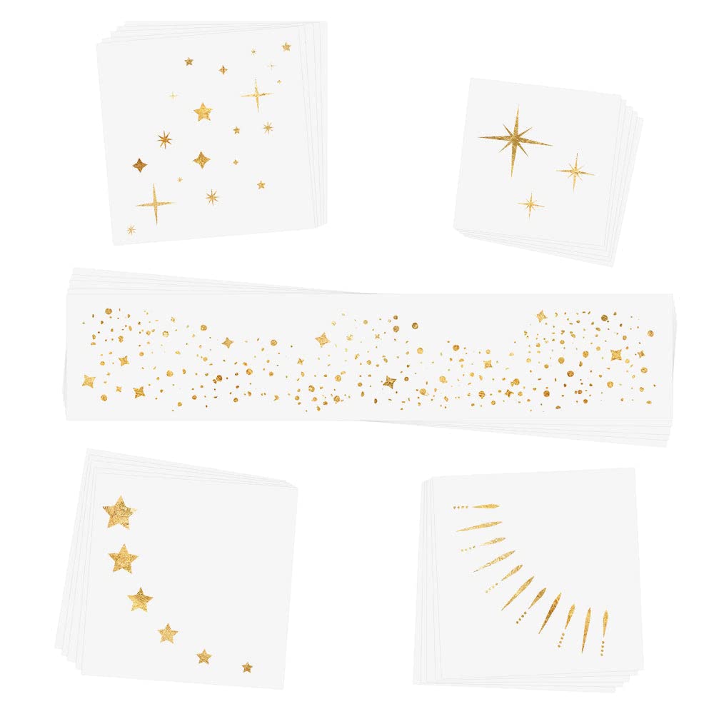 Flash Tattoos Twinkling Lights set with 25 designs for radiant festival looks.