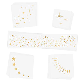 Flash Tattoos Twinkling Lights set with 25 designs for radiant festival looks.