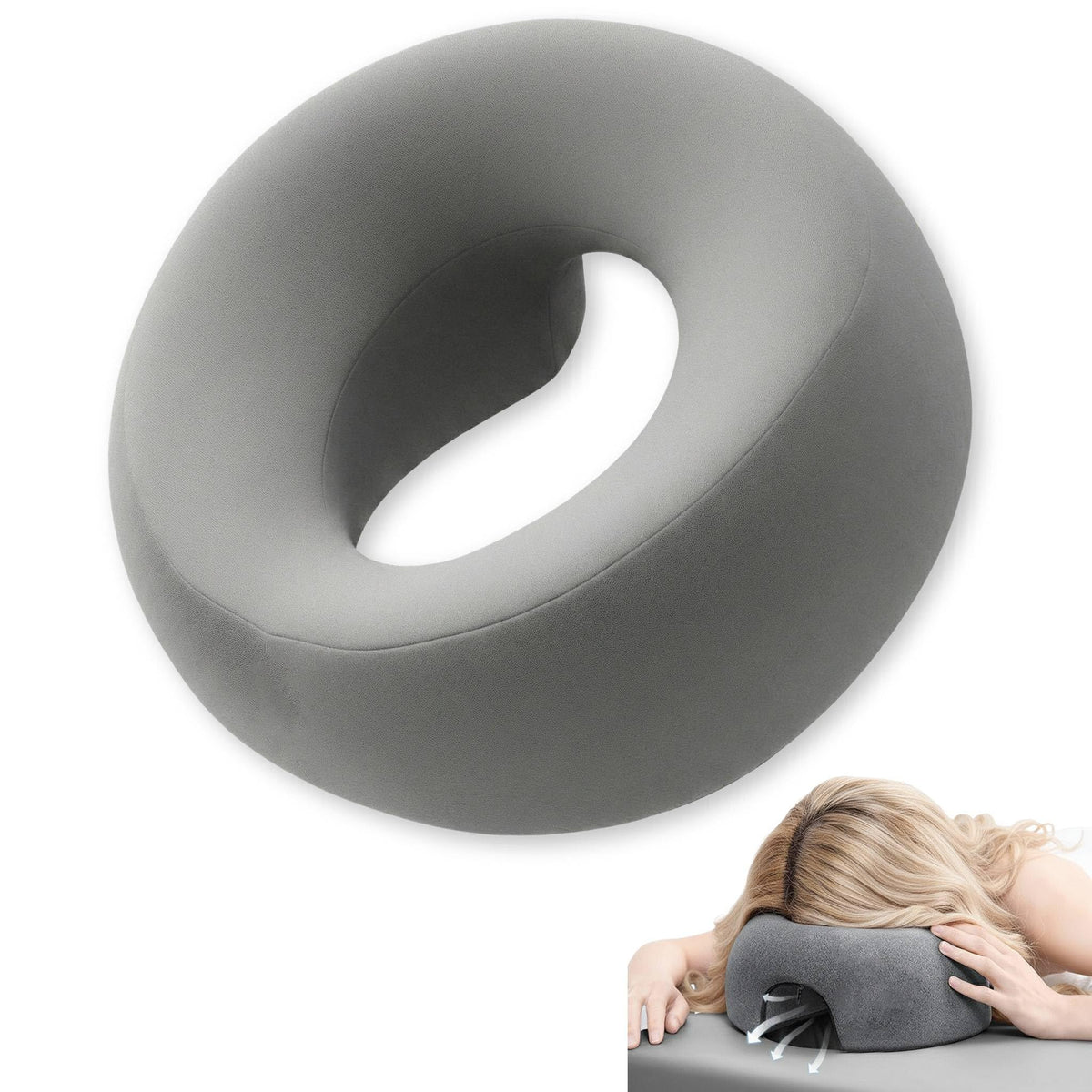 Flaskars Face Down Pillow with breathing opening for comfortable face-down sessions
