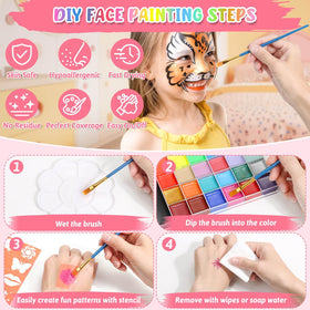 Flasoo body glitter included for sparkling accents and fun looks