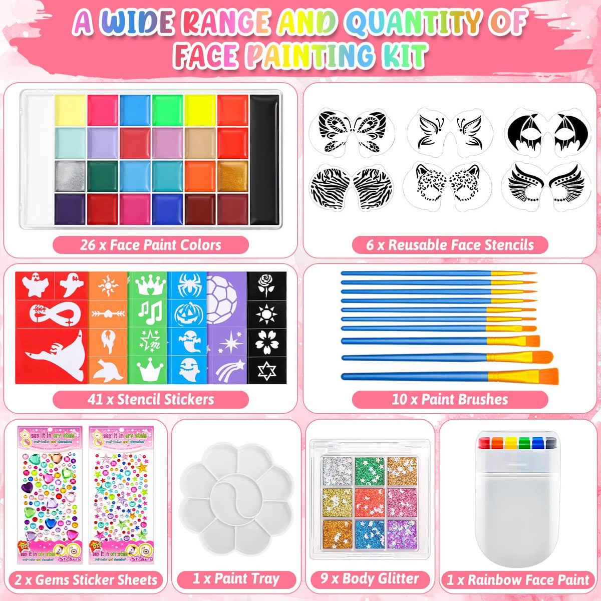 Flasoo sticky stencil sheets 41 designs for mess-free painting