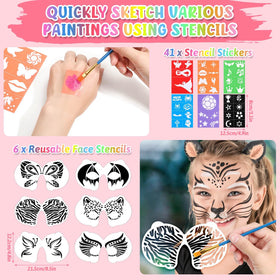 Flasoo gem stickers two sheets for dazzling facial details