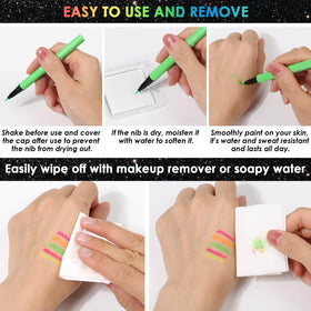 Flasoo rave glow makeup kit enhancing festival looks.