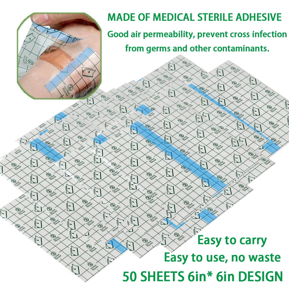 Flatoedu bandage with grid lines for easy cutting and placement.