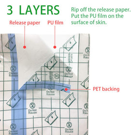 Flatoedu tattoo bandage roll adhesive film helps reduce scabbing when washing.