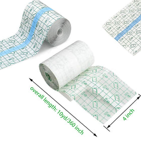 Flatoedu tattoo bandage roll flexible and stretchable for easy application on curves.