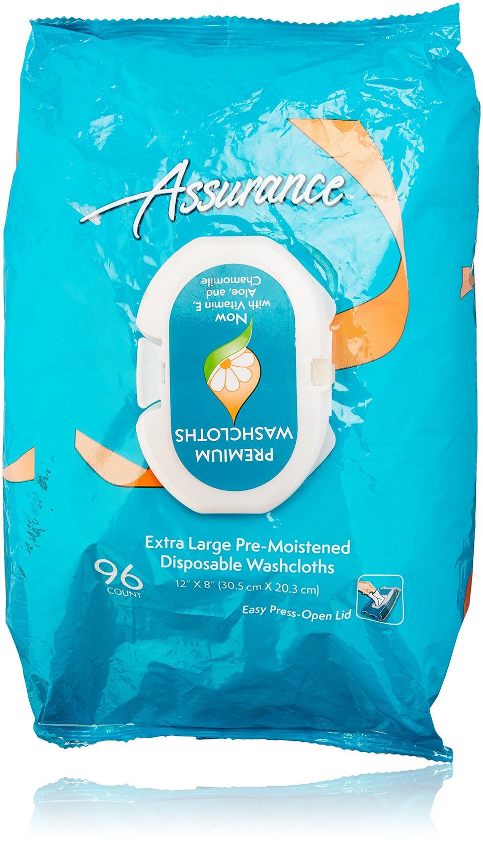 Flawless Assurance 96-count tub with press-open lid for easier one-handed access