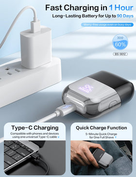 Fleaks Funly compact travel-size shaver suitable for on-the-go