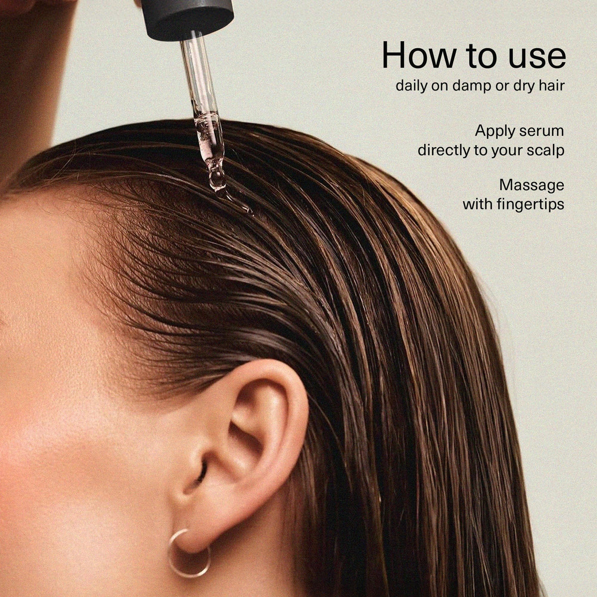 Bloom serum displayed on a tidy vanity with brand visuals