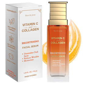 Fleur De Peau Vitamin C Serum bottle shows the potential for a radiant daily glow.