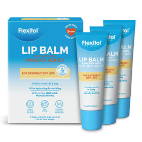 Flexitol lip balm with Manuka honey in tube for daily hydration