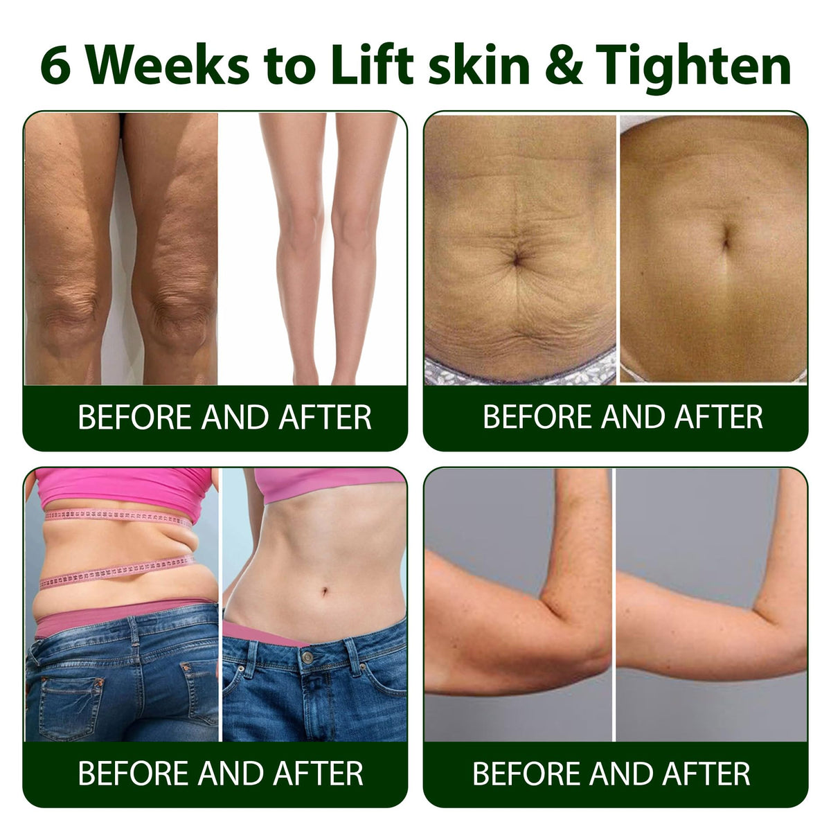 FLEXQW Collagen Lifting Body Oil on arms and thighs