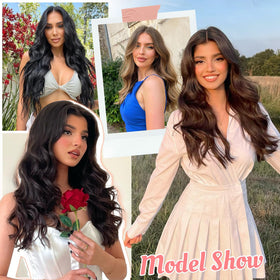 Fliace 20-inch extensions providing dramatic length for everyday looks