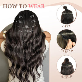 Fliace 3-clip weft detail for targeted crown fullness