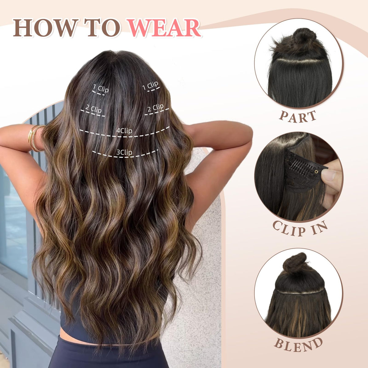 Fliace silicone-clip extensions secure softly without pulling on hair